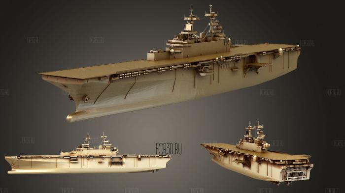 USS Wasp LHD 1 stl model for CNC